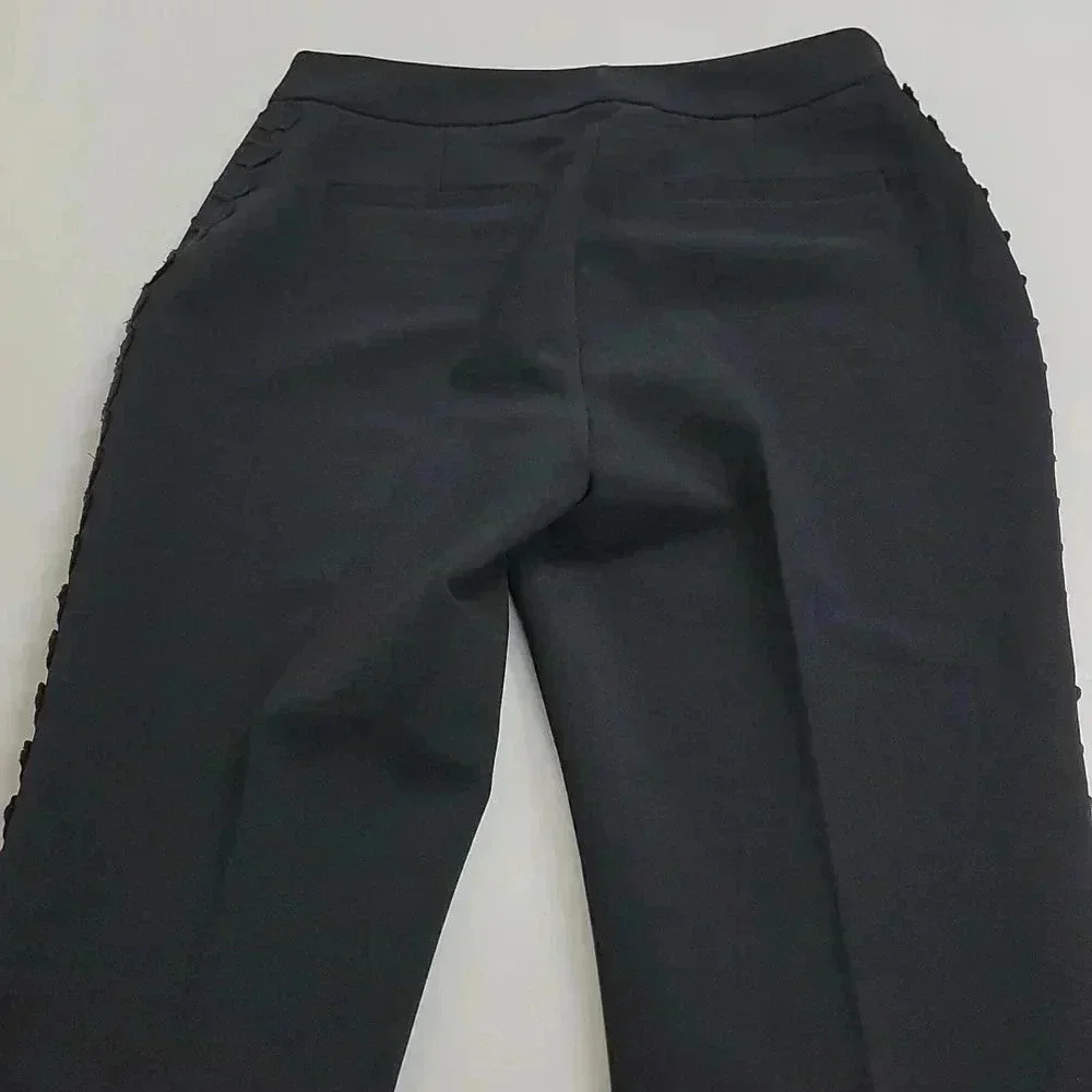Kate Spade Lace Trim Cigarette Trousers - Black